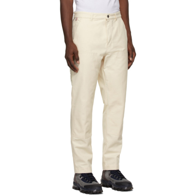 Shop Moncler Canvas Carpenter Trousers In 098 White