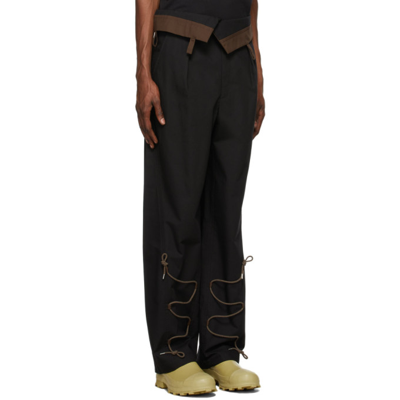 Shop Jacquemus Black La Montagne ' Le Pantalon Asao' Trousers