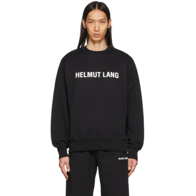 Shop Helmut Lang Black Core Crewneck Sweatshirt