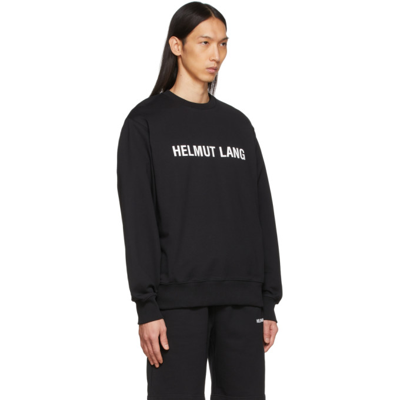 Shop Helmut Lang Black Core Crewneck Sweatshirt