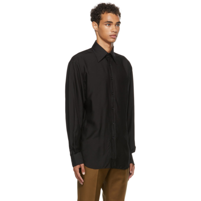 Shop Tom Ford Black Solid Shirt In 2ft352 Blac
