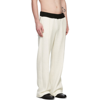 Shop Casablanca White Terry Block Lounge Pants In Off White