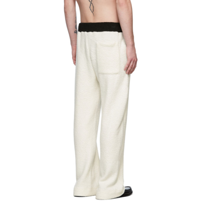 Shop Casablanca White Terry Block Lounge Pants In Off White