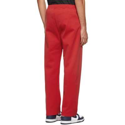 Shop 424 Red Contrast Track Pants In 18 Red