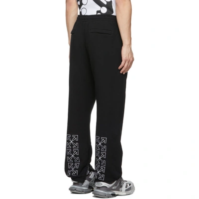 Shop Off-white Black Arrow Zip Lounge Pants In Black/white