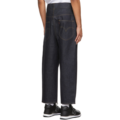 Shop Junya Watanabe Indigo Levi's Edition Wide-leg Cropped Jeans In 1 Denim