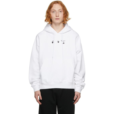 Shop Off-white White & Black Negative Mark Hoodie In Whtie/black