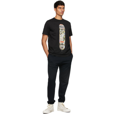 Shop Ps By Paul Smith Black 'skateboard' T-shirt In 79 Blacks