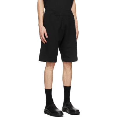 Shop Givenchy Black Mmw Crest Bermuda Shorts In 001-black