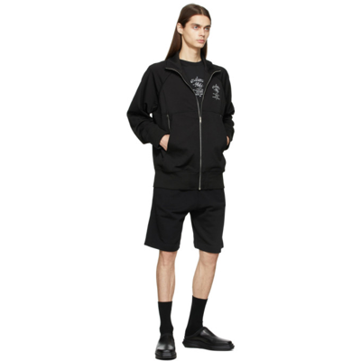 Shop Givenchy Black Mmw Crest Bermuda Shorts In 001-black