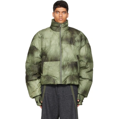 Shop A. A. Spectrum Green Down Dyecore Jacket In Cloak Green