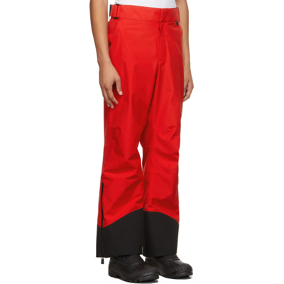 Shop Moncler Red Snowboard Pants In 453 Red