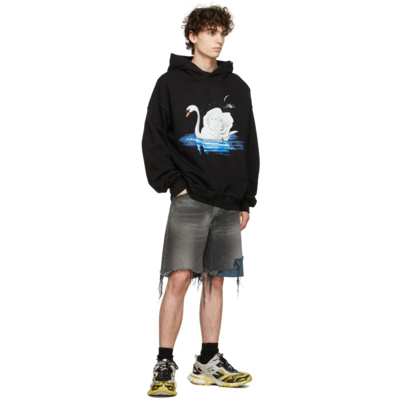 Shop Misbhv Black Night Swan Hoodie