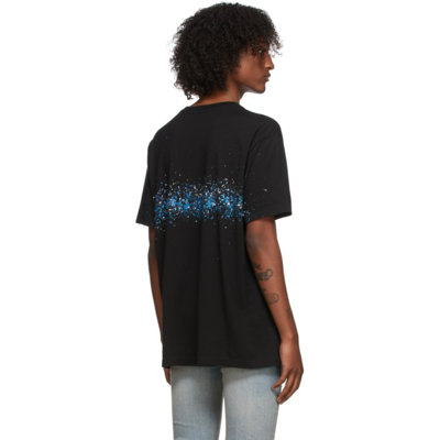 Shop Amiri Black Crystal Core Logo Painter T-shirt