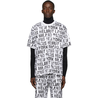 Shop Helmut Lang White All-over T-shirt In 100 White