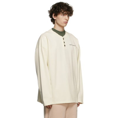 Shop Martin Asbjørn Ssense Exclusive Off-white Cooper Rugby Polo T-shirt In Vanilla