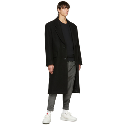 Shop Ami Alexandre Mattiussi Black Cotton Oversize Sweatshirt In 1 Black