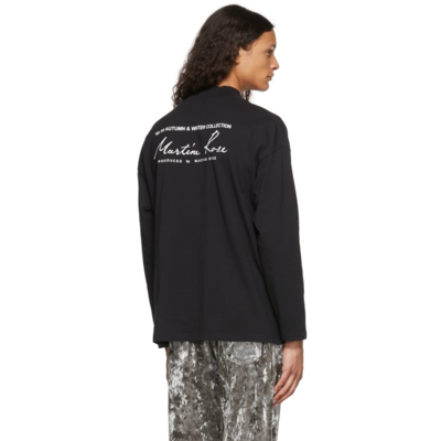 Shop Martine Rose Long Sleeve Funnel Neck T-shirt In Black
