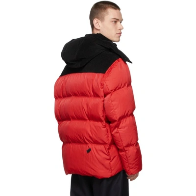 Ader Error Colour-block Panelled Padded Jacket In Red