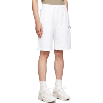 Helmut Lang Bermuda With Logo Print In White