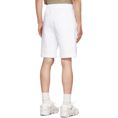 Helmut Lang Bermuda With Logo Print In White