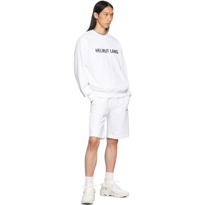 Helmut Lang Bermuda With Logo Print In White