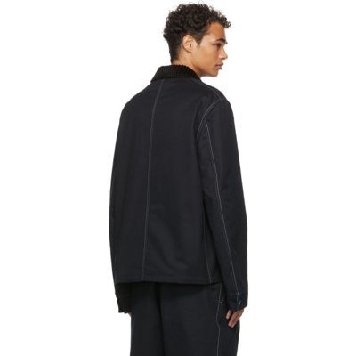 Shop Marni Cotton Twill Jacket In 00n99 Blac