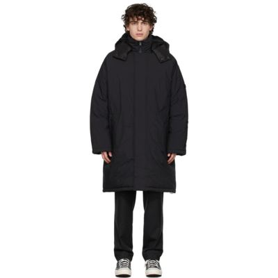 Shop Frame Black Duvet Coat In Noir