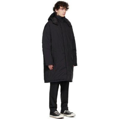 Shop Frame Black Duvet Coat In Noir