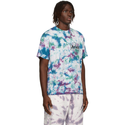 Shop Aries Multicolor Tie-dye Temple T-shirt