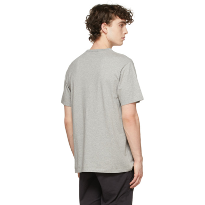 Shop Maison Kitsuné Grey Tricolor Fox Patch Pocket T-shirt In H150 Grey M