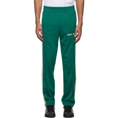 Shop Palm Angels Green Classic Track Pants In Green White