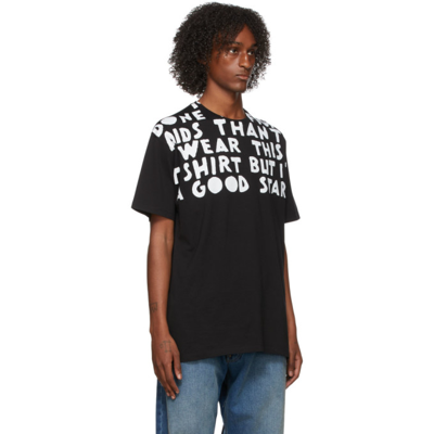 Shop Maison Margiela Black Aids Jersey Shirt In 900 Black