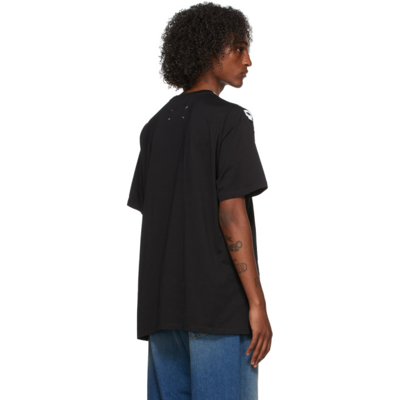 Shop Maison Margiela Black Aids Jersey Shirt In 900 Black
