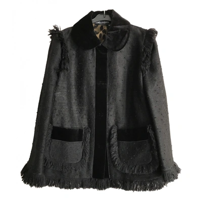 Pre-owned Dolce & Gabbana Wool Short Vest In Black