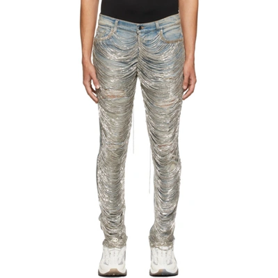 Amiri Jeans With Decorative Chains in Blue for Men