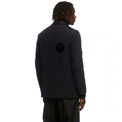 Off-white Black Meteor Cut-out Padded Blazer In Black