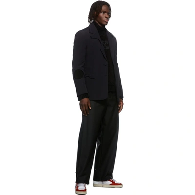 Off-white Black Meteor Cut-out Padded Blazer In Black