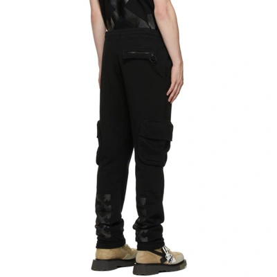 Shop Off-white Black Rubber Arrow Cargo Lounge Pants