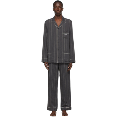 Shop Ermenegildo Zegna Grey Classic Pyjama Set In 024 Slate