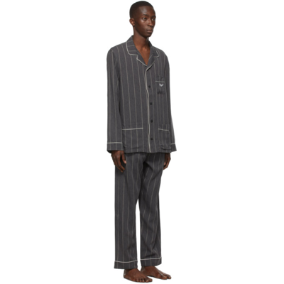 Shop Ermenegildo Zegna Grey Classic Pyjama Set In 024 Slate