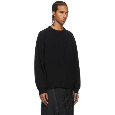 Shop Y-3 Black Knit Crew Sweater