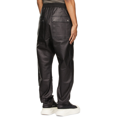 Shop Rick Owens Drkshdw Black Matte Denim Bela Jeans In 09 Black