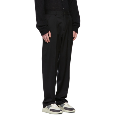 Shop Our Legacy Black Chino 22 Worsted Wool Trousers