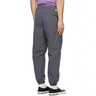 Shop Aape By A Bathing Ape Woven Chino Logo Lounge Pants In Greygyx