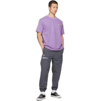 Shop Aape By A Bathing Ape Woven Chino Logo Lounge Pants In Greygyx