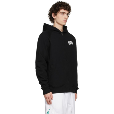 Shop Billionaire Boys Club Black Small Arch Logo Zip Hoodie