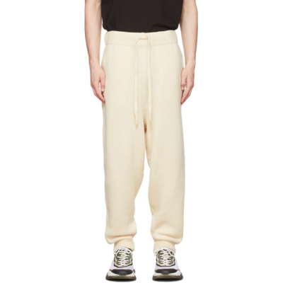 Shop Moncler Genius 2 Moncler 1952 Off-white Cashmere & Wool Lounge Pants In 034 Beige