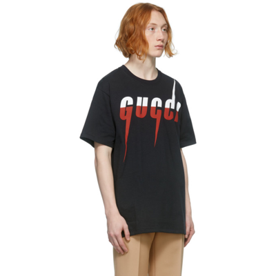 Gucci Black Blade T-shirt In 1141 Medley/white/re | ModeSens