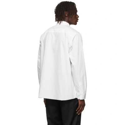 Shop C2h4 White Raw Edge Shirt
